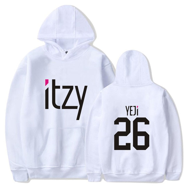 New Korean Fashion Kpop ITZY LIA YEJI YUNA RYUIN CHAERYEONG Hoodies K POP Hooded Pullovers Female Streetwear Hoodies