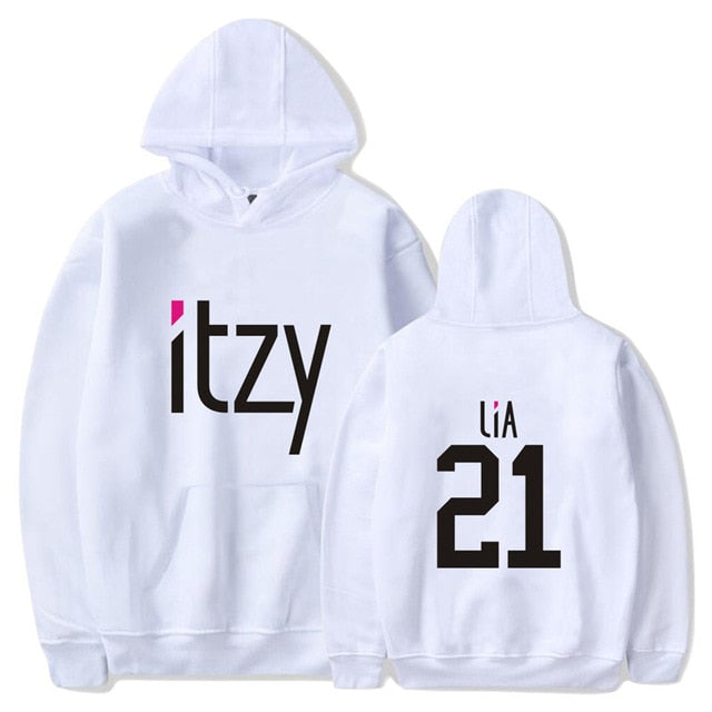 New Korean Fashion Kpop ITZY LIA YEJI YUNA RYUIN CHAERYEONG Hoodies K POP Hooded Pullovers Female Streetwear Hoodies