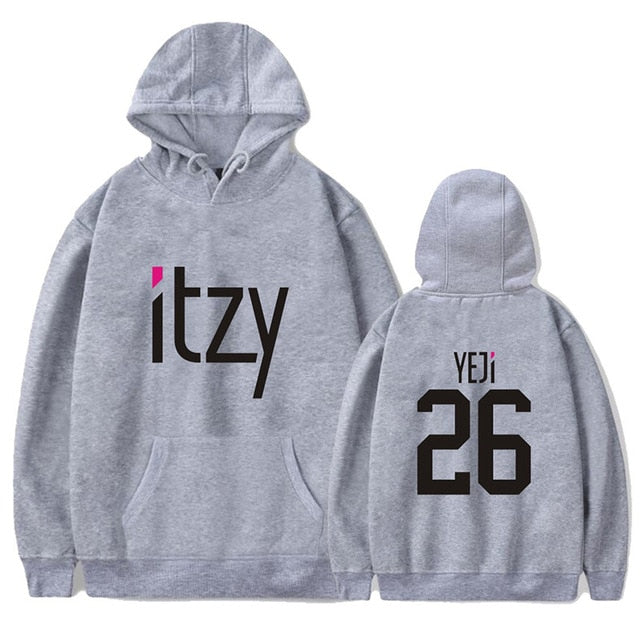 New Korean Fashion Kpop ITZY LIA YEJI YUNA RYUIN CHAERYEONG Hoodies K POP Hooded Pullovers Female Streetwear Hoodies