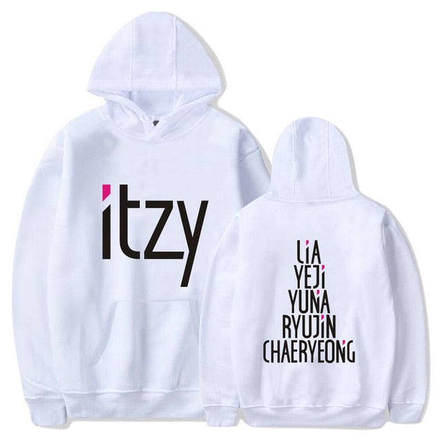 New Korean Fashion Kpop ITZY LIA YEJI YUNA RYUIN CHAERYEONG Hoodies K POP Hooded Pullovers Female Streetwear Hoodies