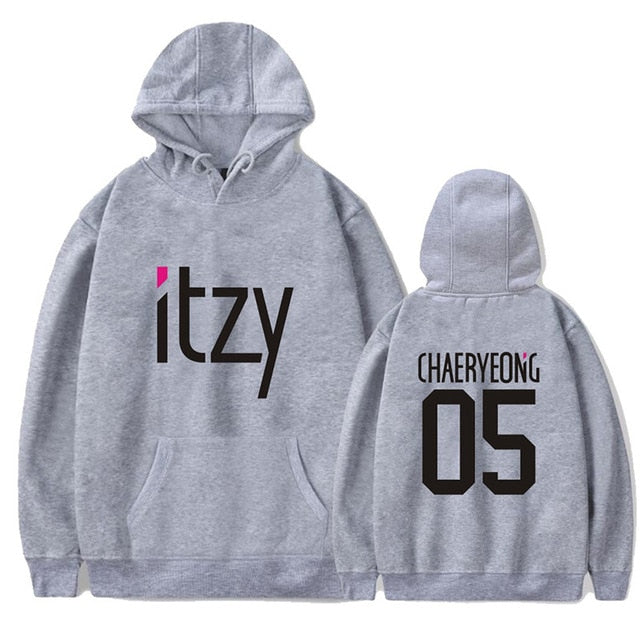 New Korean Fashion Kpop ITZY LIA YEJI YUNA RYUIN CHAERYEONG Hoodies K POP Hooded Pullovers Female Streetwear Hoodies