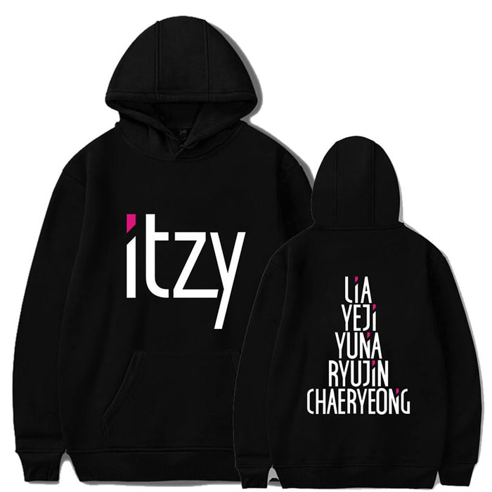 New Korean Fashion Kpop ITZY LIA YEJI YUNA RYUIN CHAERYEONG Hoodies K POP Hooded Pullovers Female Streetwear Hoodies