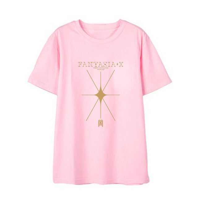MONSTA X FANTASIA X K-pop T-shirts Hip Hop Streetwear Shirts Men/women Kawaii Tee Shirt Femme