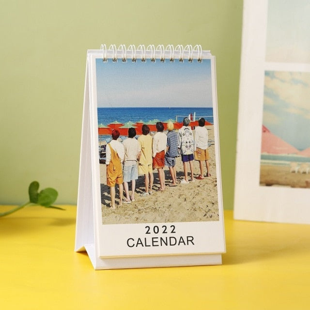 New Kpop Bangtan Boys BP 2022 New Year Table Calendar Members Desk Calendar Agenda Organizer Planner Books Calendar 11*18.5CM