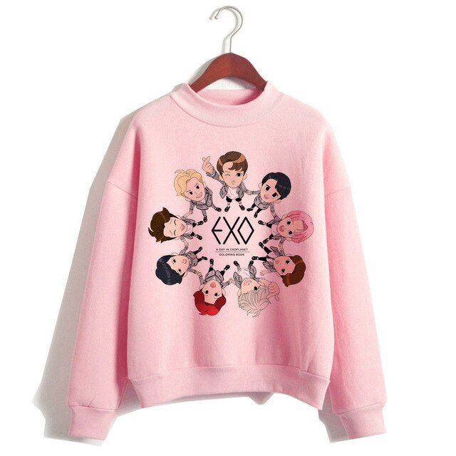 New Kpop Exo Hoodie Women Korean Style