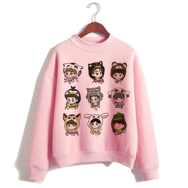 New Kpop Exo Hoodie Women Korean Style