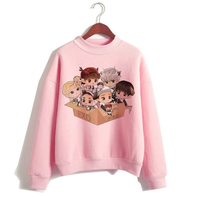 New Kpop Exo Hoodie Women Korean Style