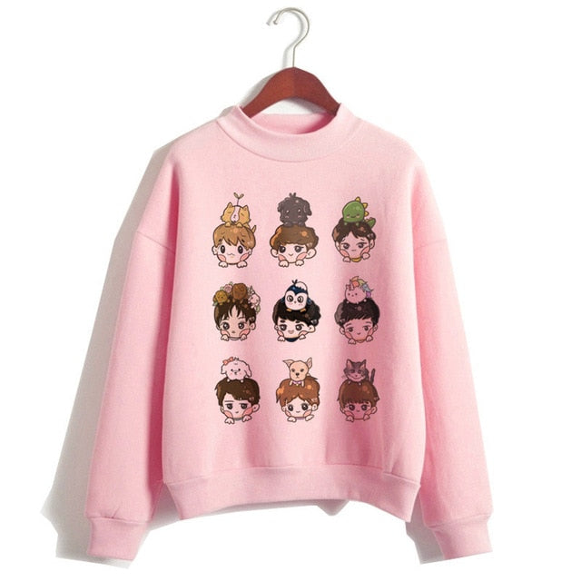 New Kpop Exo Hoodie Women Korean Style