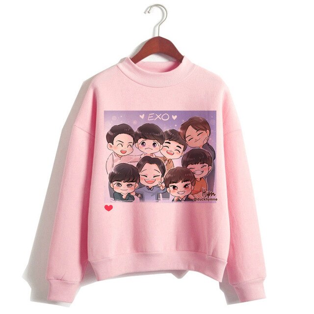 New Kpop Exo Hoodie Women Korean Style
