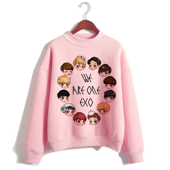 New Kpop Exo Hoodie Women Korean Style