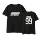 ateez member name kpop unisex loose t-shirt for top tees - Kpopshop