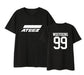 ateez member name kpop unisex loose t-shirt for top tees - Kpopshop