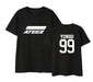 ateez member name kpop unisex loose t-shirt for top tees - Kpopshop
