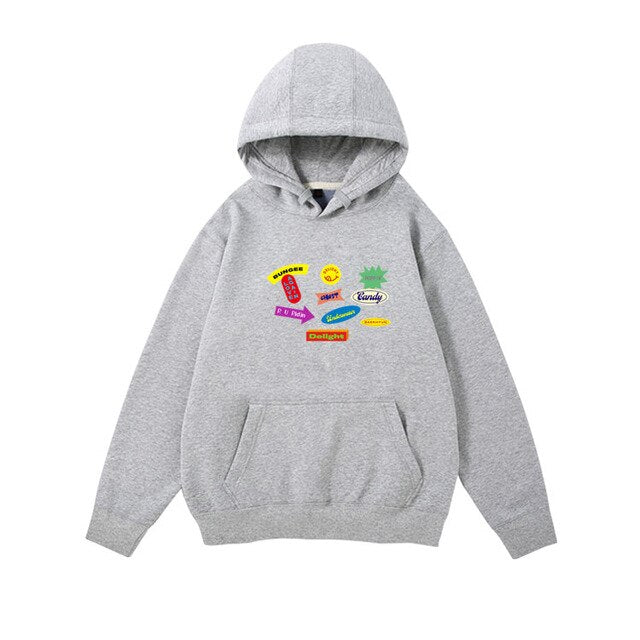 New arrival EXO baekhyun album delight same printing pullover hoodies kpop unisex fleece/thin loose sweatshirt