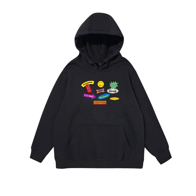 New arrival EXO baekhyun album delight same printing pullover hoodies kpop unisex fleece/thin loose sweatshirt