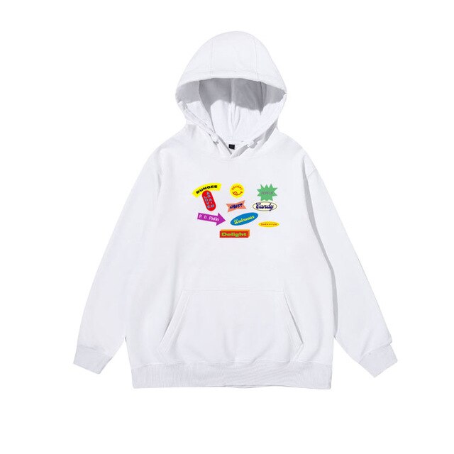New arrival EXO baekhyun album delight same printing pullover hoodies kpop unisex fleece/thin loose sweatshirt