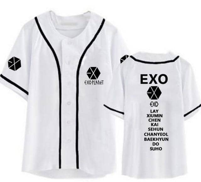 Kpop Newest New arrival exo planet all member name printing baseball t-shirt for summer kpop exo L single breasted short sleeve t shirt that you'll fall in love with. At an affordable price at KPOPSHOP, We sell a variety of New arrival exo planet all member name printing baseball t-shirt for summer kpop exo L single breasted short sleeve t shirt with Free Shipping.