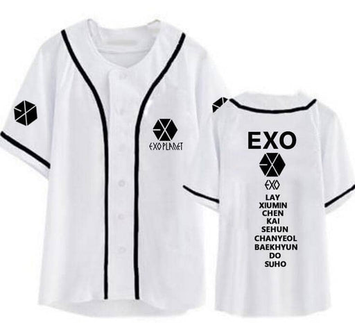 Kpop Newest New arrival exo planet all member name printing baseball t-shirt for summer kpop exo L single breasted short sleeve t shirt that you'll fall in love with. At an affordable price at KPOPSHOP, We sell a variety of New arrival exo planet all member name printing baseball t-shirt for summer kpop exo L single breasted short sleeve t shirt with Free Shipping.