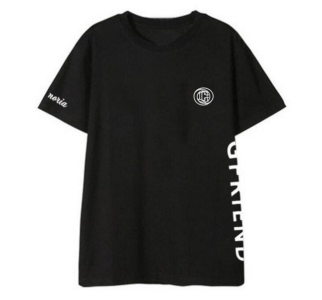 Kpop Gfriend same logo printing o neck unisex t shirt summer