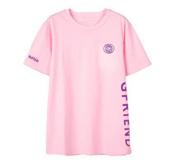 Kpop Gfriend same logo printing o neck unisex t shirt summer