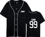 kpop ateez member name baseball for k-pop unisex loose t-shirt - Kpopshop