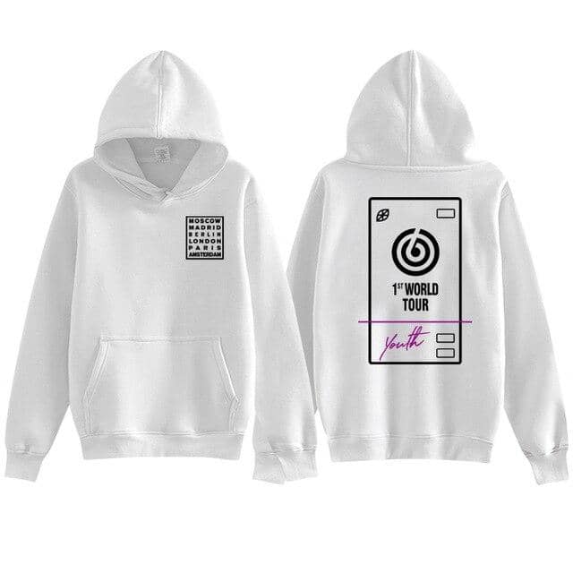 Kpop Newest New arrival kpop day6 world tour youth in europe same printing pullover hoodies fashion unisex fleece/thin loose sweatshirt that you'll fall in love with. At an affordable price at KPOPSHOP, We sell a variety of New arrival kpop day6 world tour youth in europe same printing pullover hoodies fashion unisex fleece/thin loose sweatshirt with Free Shipping.