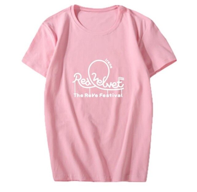New arrival summer style Red Velvet album red festival member name printing t shirt k-pop o neck short sleeve unisex t-shirt