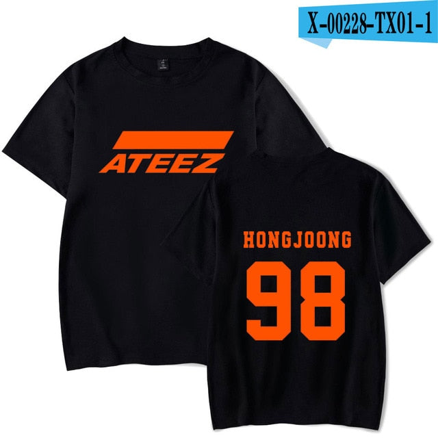 New kpop group ATEEZ T-shirt Tops Hongjoong Seonghwa Yunho Yeosang San Mingi Wooyoung Jongho ATEEZ A TEEnager Z - Kpopshop