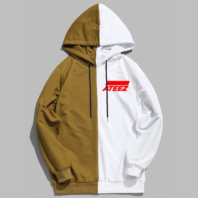 Newest Kpop ATEEZ Design Men Women Hoodies Hoody Sweatshirt Brand Spring Autumn Streetwear Patchwork Hip Hop Unisex Clothing