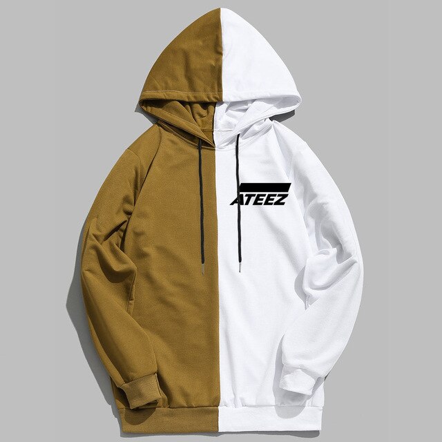 Newest Kpop ATEEZ Design Men Women Hoodies Hoody Sweatshirt Brand Spring Autumn Streetwear Patchwork Hip Hop Unisex Clothing