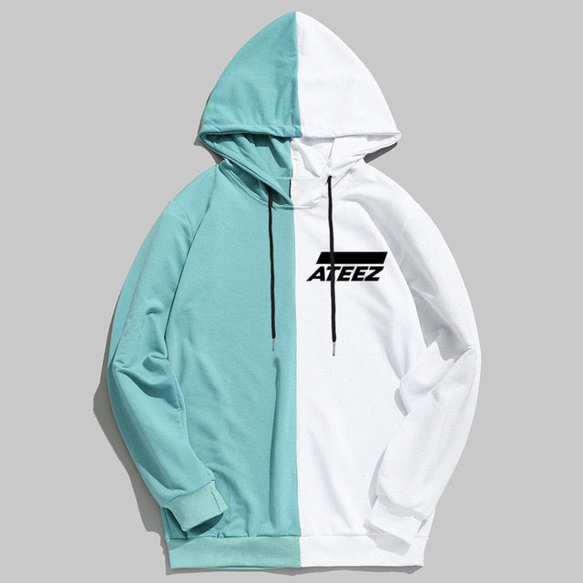 Newest Kpop ATEEZ Design Men Women Hoodies Hoody Sweatshirt Brand Spring Autumn Streetwear Patchwork Hip Hop Unisex Clothing