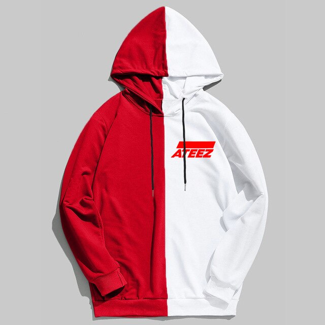 Newest Kpop ATEEZ Design Men Women Hoodies Hoody Sweatshirt Brand Spring Autumn Streetwear Patchwork Hip Hop Unisex Clothing