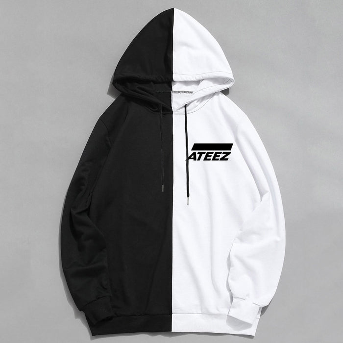 Newest Kpop ATEEZ Design Men Women Hoodies Hoody Sweatshirt Brand Spring Autumn Streetwear Patchwork Hip Hop Unisex Clothing