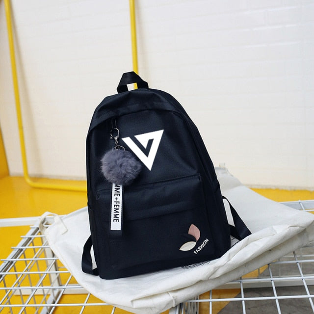 Stray Kids Seventeen Ikon Bangtan Boys Bookbag Back Pack TXT Backpack Sac A Dos  School Bag Pack for Teenager Women