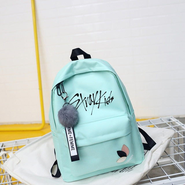 Stray Kids Seventeen Ikon Bangtan Boys Bookbag Back Pack TXT Backpack Sac A Dos  School Bag Pack for Teenager Women
