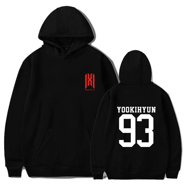 Monsta X World Tour MonstaX Member Name Hoodies KPOP Hooded Pullovers