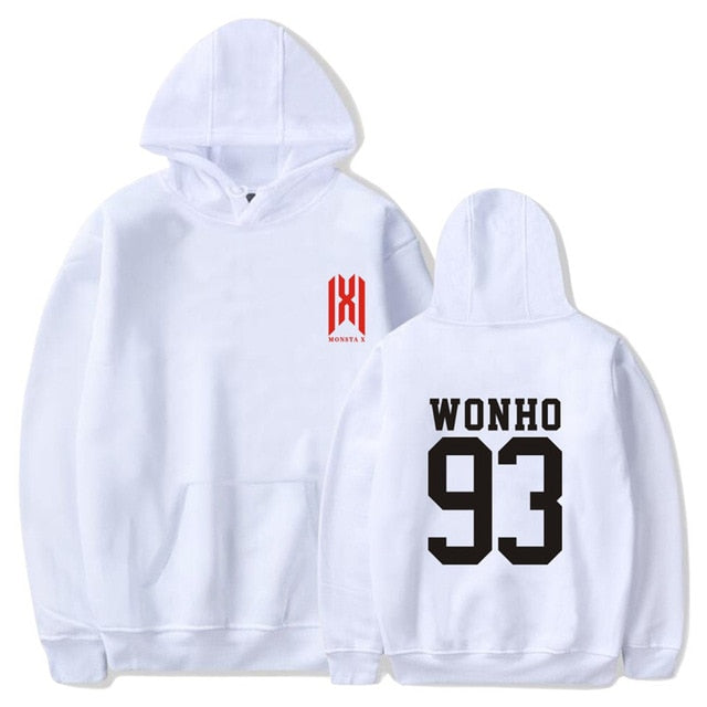Monsta X World Tour MonstaX Member Name Hoodies KPOP Hooded Pullovers