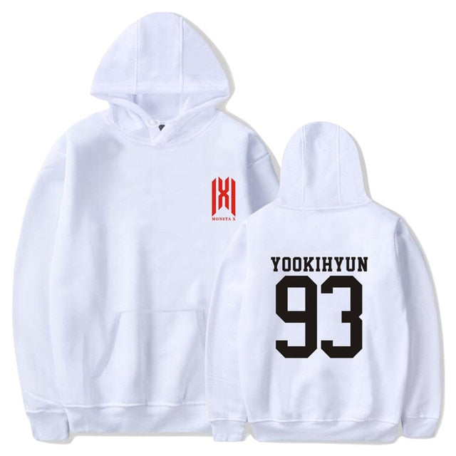Monsta X World Tour MonstaX Member Name Hoodies KPOP Hooded Pullovers