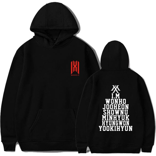 Monsta X World Tour MonstaX Member Name Hoodies KPOP Hooded Pullovers