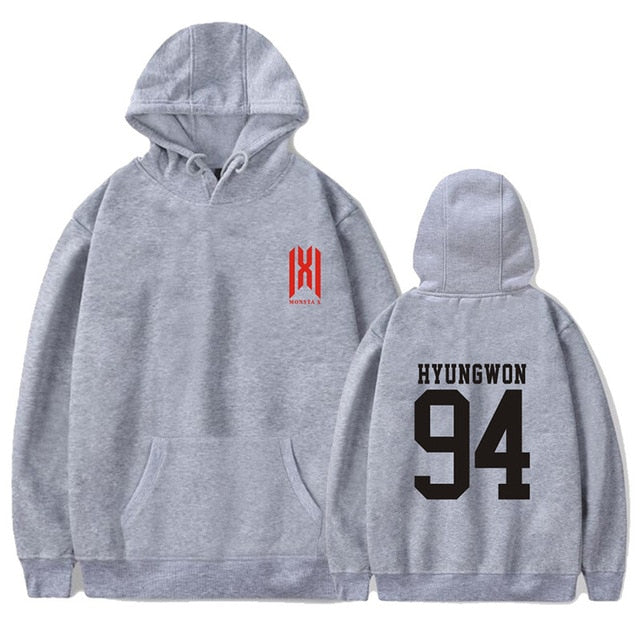 Monsta X World Tour MonstaX Member Name Hoodies KPOP Hooded Pullovers