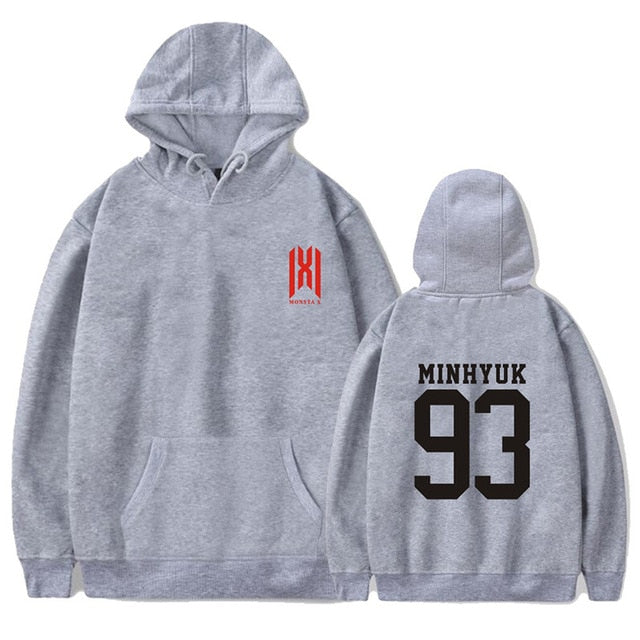 Monsta X World Tour MonstaX Member Name Hoodies KPOP Hooded Pullovers