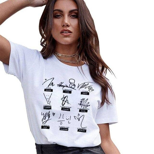 Kpop Newest Plus Size Kpop Stray Kids Album Korean Clothes T Shirt Femme Short Sleeve Tops Kawaii Stray Kids Letter Print Graphic Tees Women that you'll fall in love with. At an affordable price at KPOPSHOP, We sell a variety of Plus Size Kpop Stray Kids Album Korean Clothes T Shirt Femme Short Sleeve Tops Kawaii Stray Kids Letter Print Graphic Tees Women with Free Shipping.