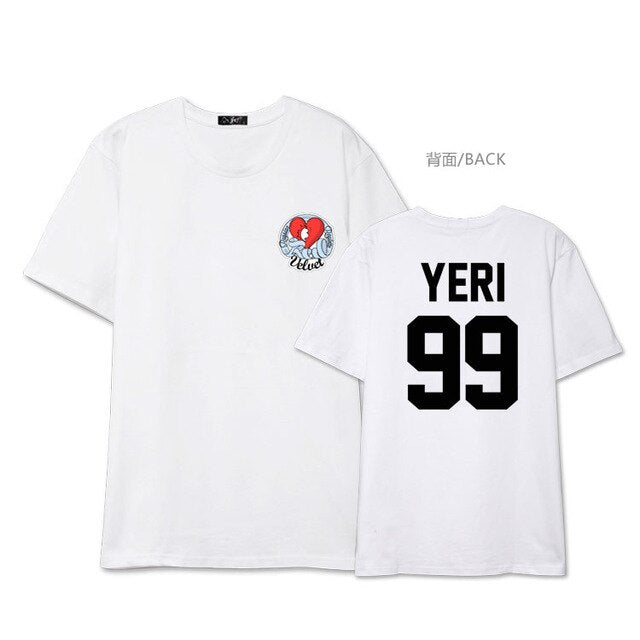 RED VELVET KPOP Summer T-shirt 100% Cotton Short Sleeve Album with men's and women's Round Collar T-shirt