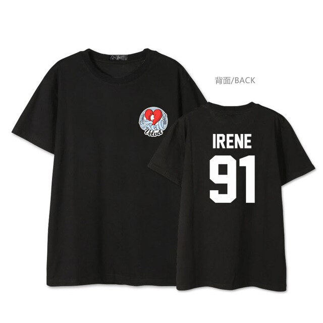RED VELVET KPOP Summer T-shirt 100% Cotton Short Sleeve Album with men's and women's Round Collar T-shirt