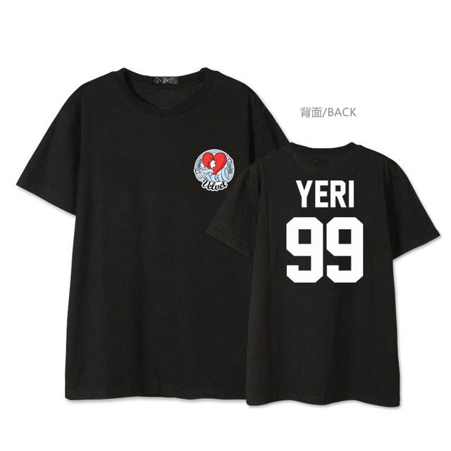 RED VELVET KPOP Summer T-shirt 100% Cotton Short Sleeve Album with men's and women's Round Collar T-shirt