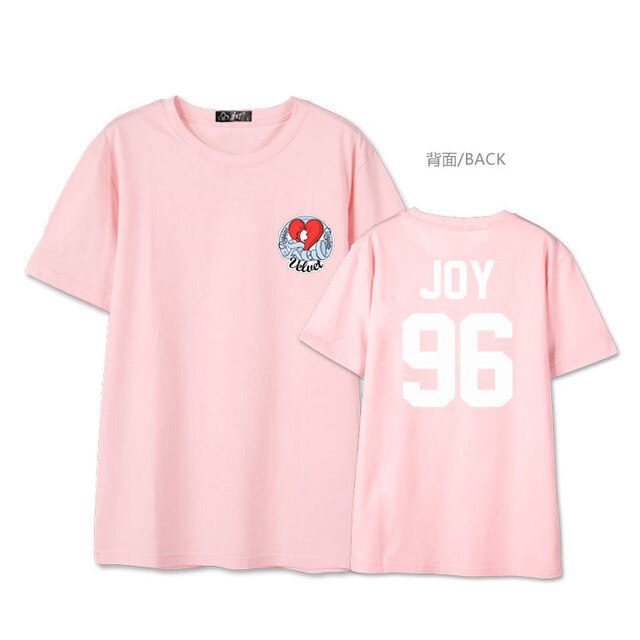 RED VELVET KPOP Summer T-shirt 100% Cotton Short Sleeve Album with men's and women's Round Collar T-shirt