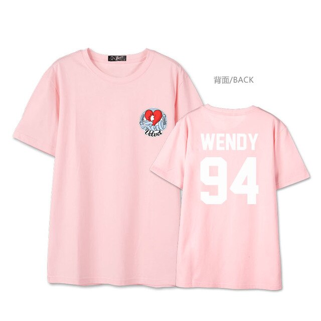 RED VELVET KPOP Summer T-shirt 100% Cotton Short Sleeve Album with men's and women's Round Collar T-shirt