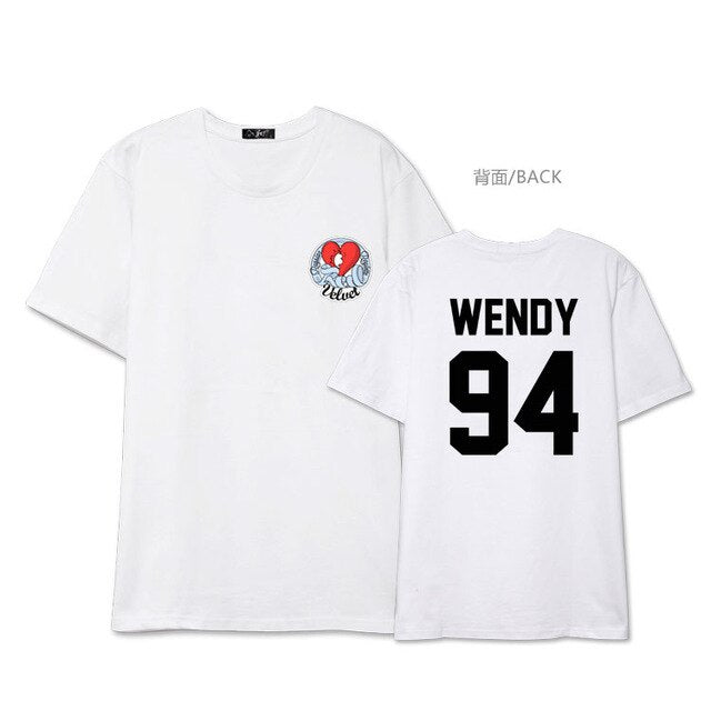 RED VELVET KPOP Summer T-shirt 100% Cotton Short Sleeve Album with men's and women's Round Collar T-shirt