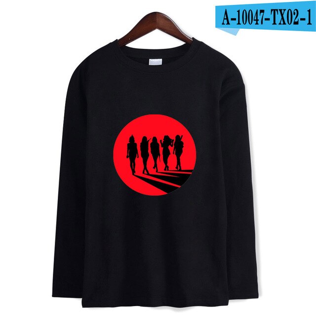 Red Velvet Kpop Fashion Printed Long Sleeve T-shirts Women/Men Trendy Streetwear T-shirts 2021 Casual Fans Tee Shirts Plus Size