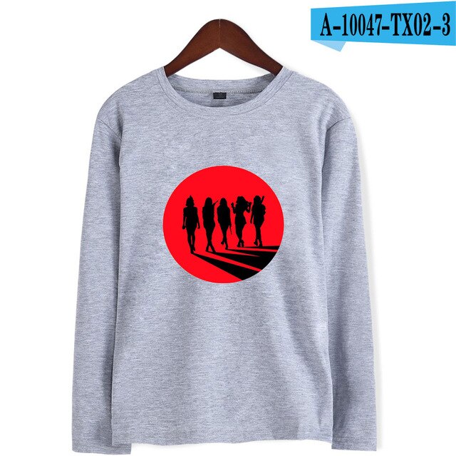 Red Velvet Kpop Fashion Printed Long Sleeve T-shirts Women/Men Trendy Streetwear T-shirts 2021 Casual Fans Tee Shirts Plus Size